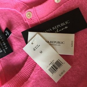 New Banana Republic Cashmere Cardigan, Todd & Duncan - size M - NWT  - pink